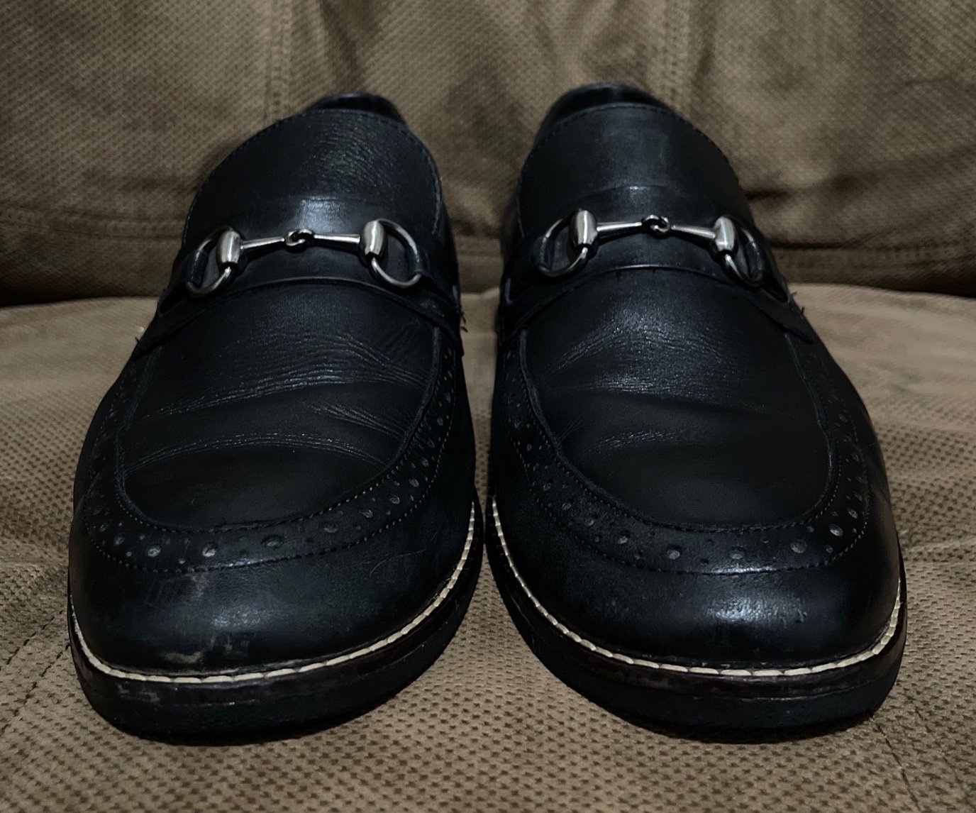 Sandro Moscoloni Loafers Men 12D Horsebit Shoes Black Leather Slip On Comfort