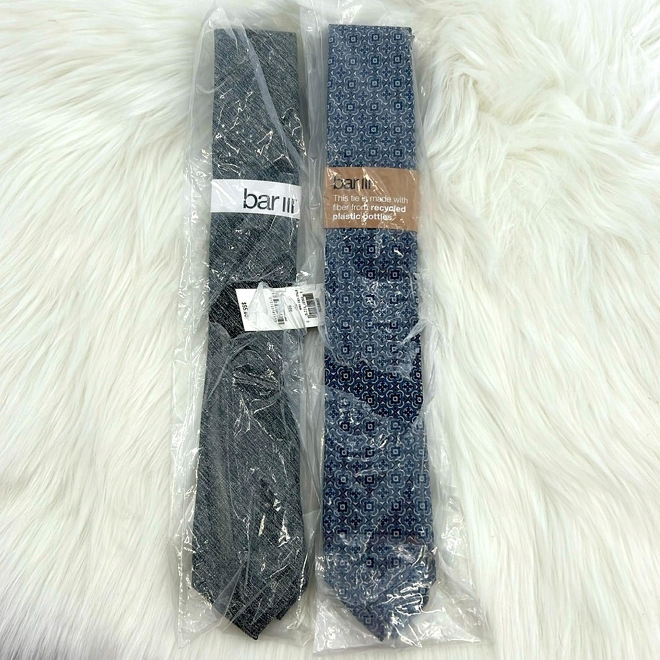 Bar III Set of 2 Men's Ties - Gray/Blue - One Size - New with tags