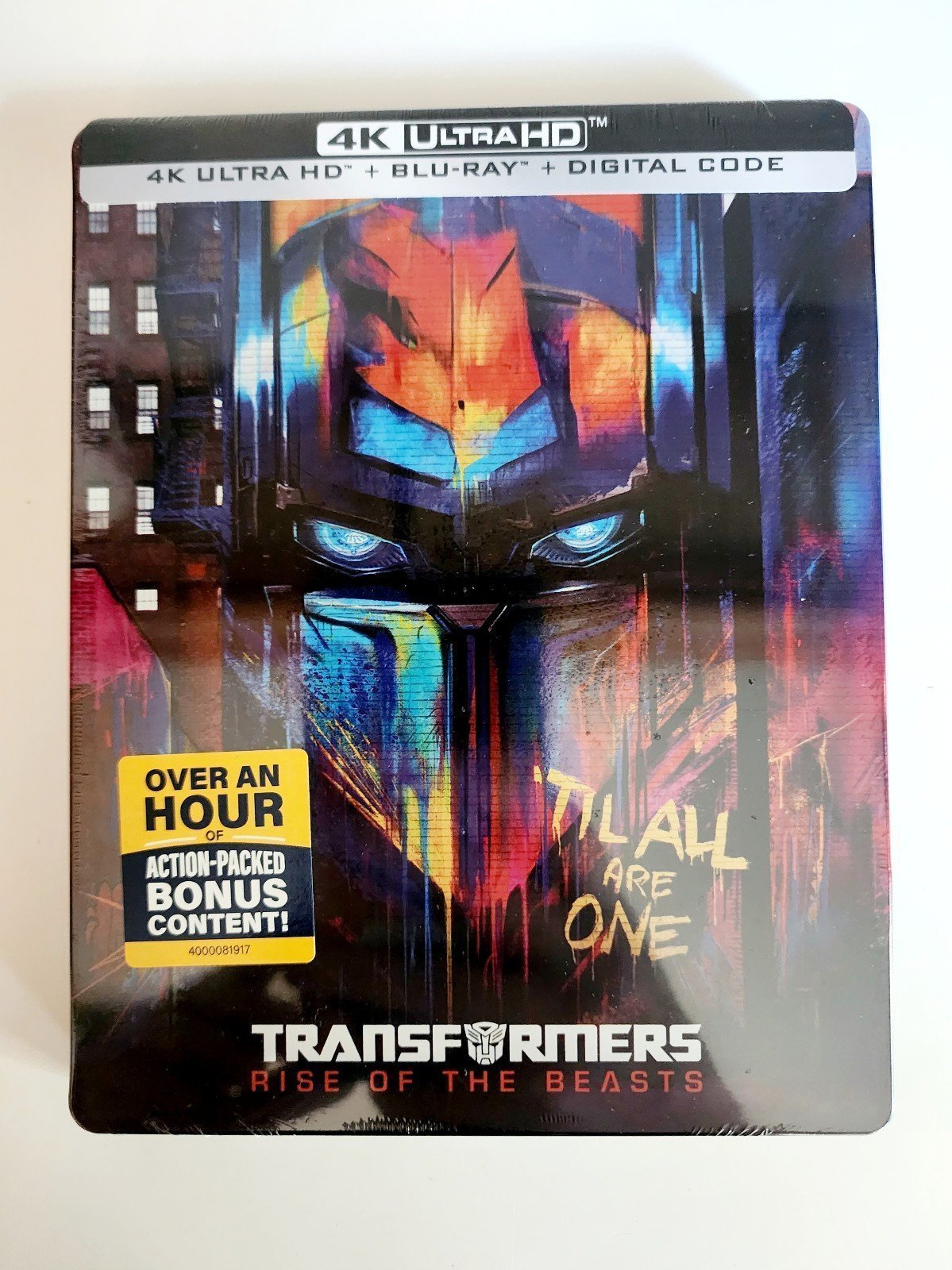 Transformers Rise of the Beasts Steelbook: 4K, Blu Ray, Digital New Mint US