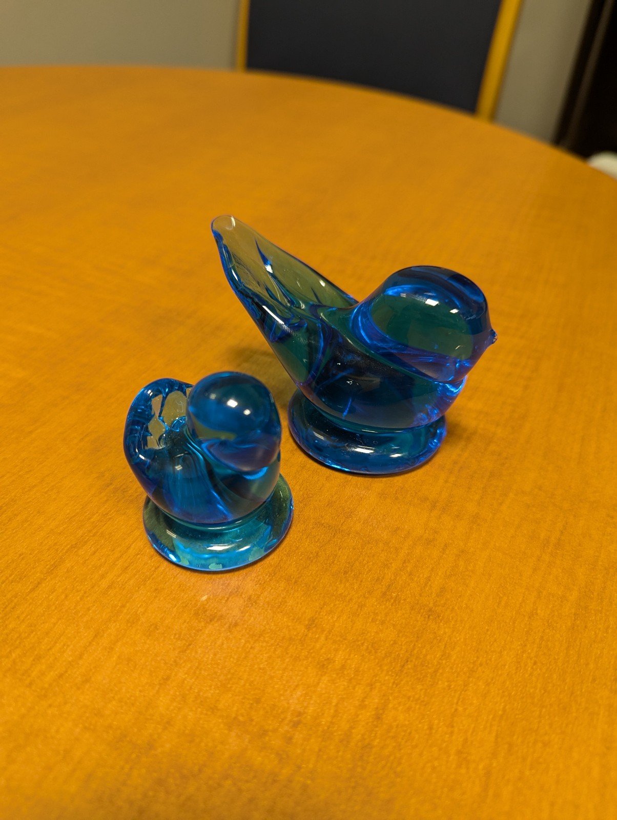 Blue Bird of Happiness Glass Birds signed