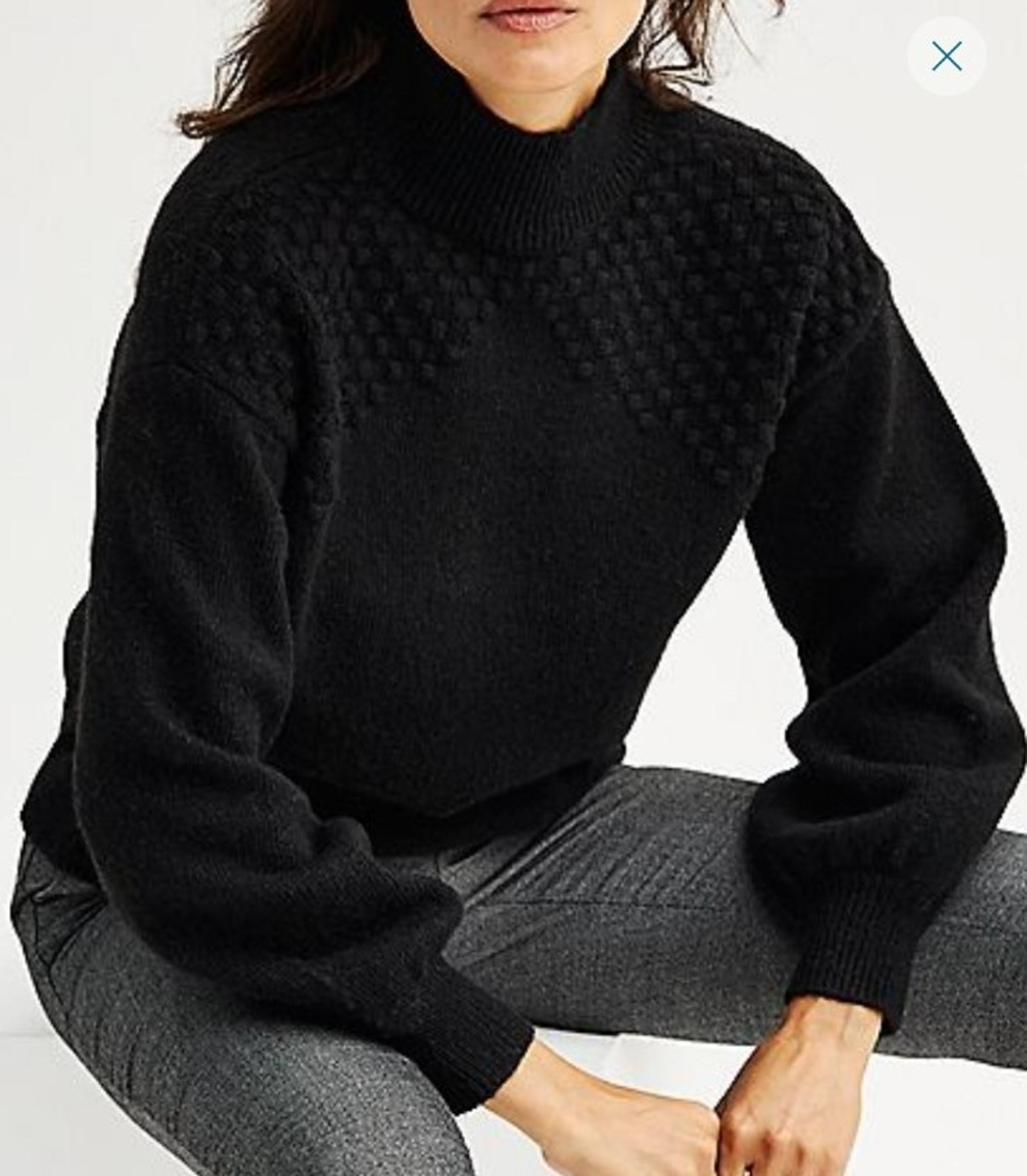 Nine West women's black mock neck sweater Small