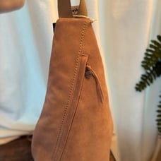 The Sak Geo Sling Bag/Backpack, Suede, Sand Color-NEW w/ Tag