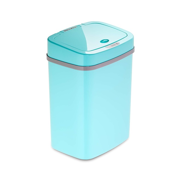 3 Gal, Teal Blue Bedroom or Bathroom Automatic Touchless trash cans