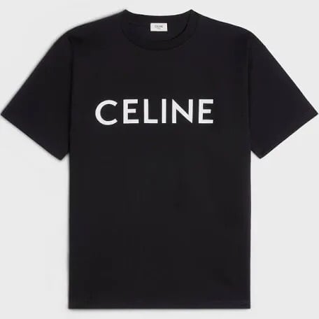 CELINE loose cotton T-Shirt black Size small NWT