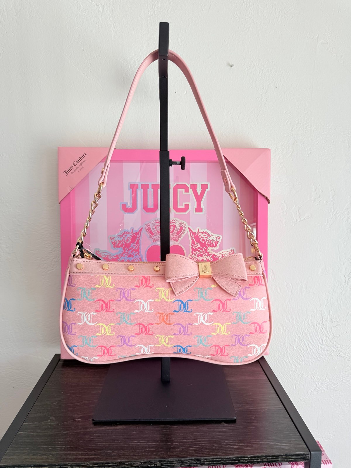 juicy couture pink bow shoulder bag