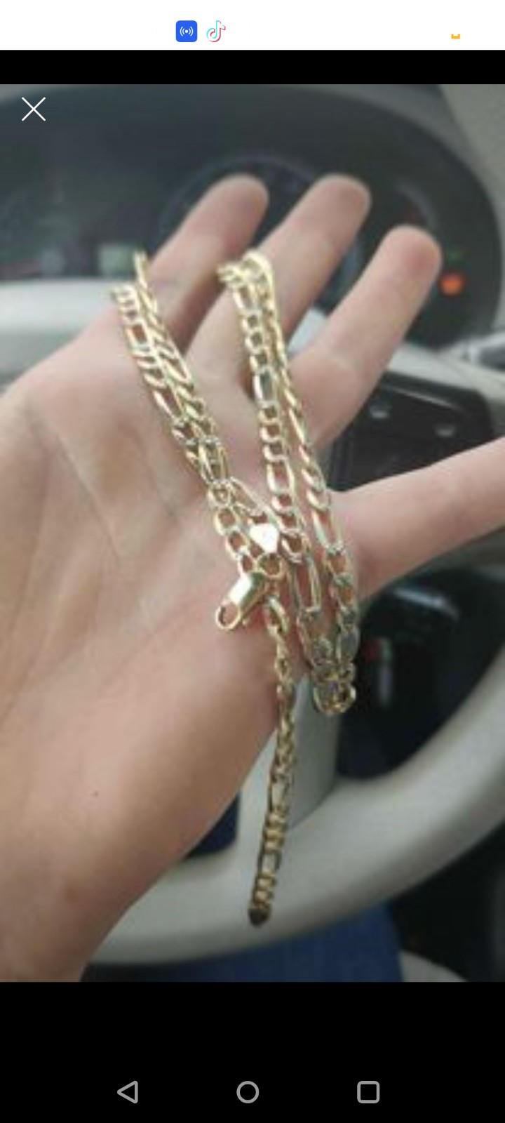 Gold bonded silver necklace