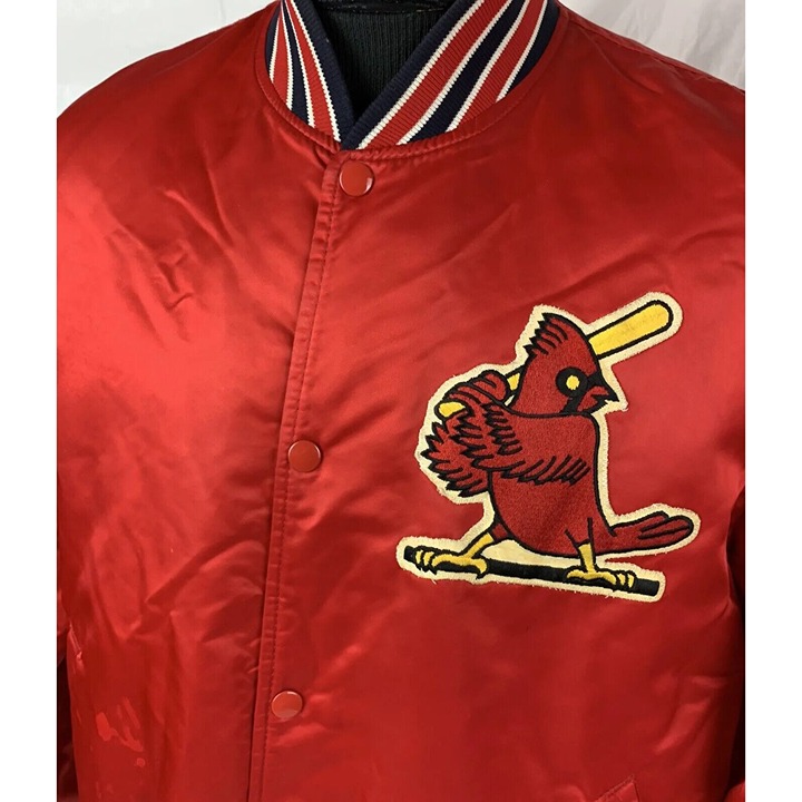 Vintage St Louis Cardinals Starter Satin Jacket MLB Baseball XL USA 80s 90s