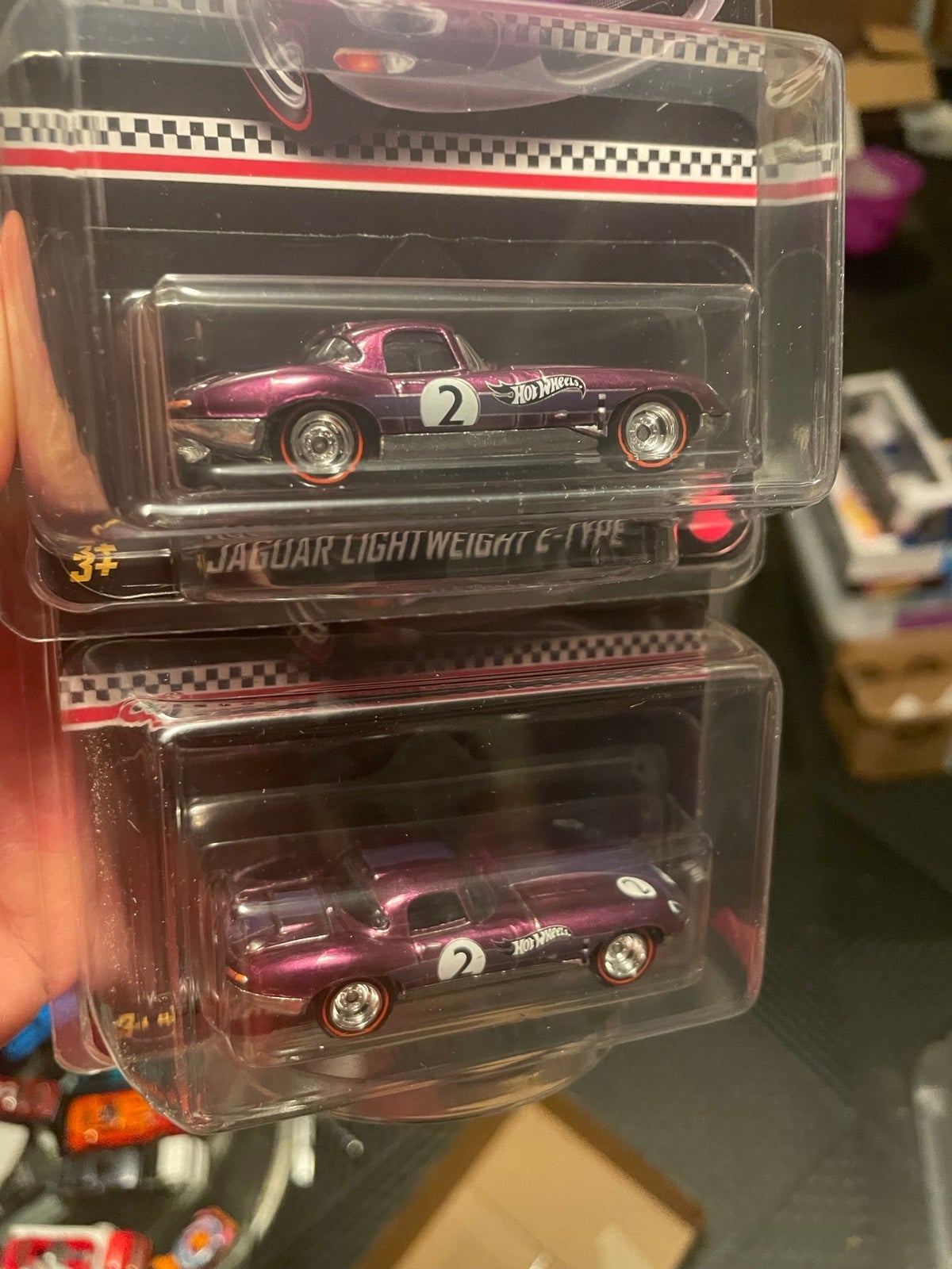 Pair (2) Hot Wheels RLC Jaguar Lightweight E-Type 2023 Collector Edition