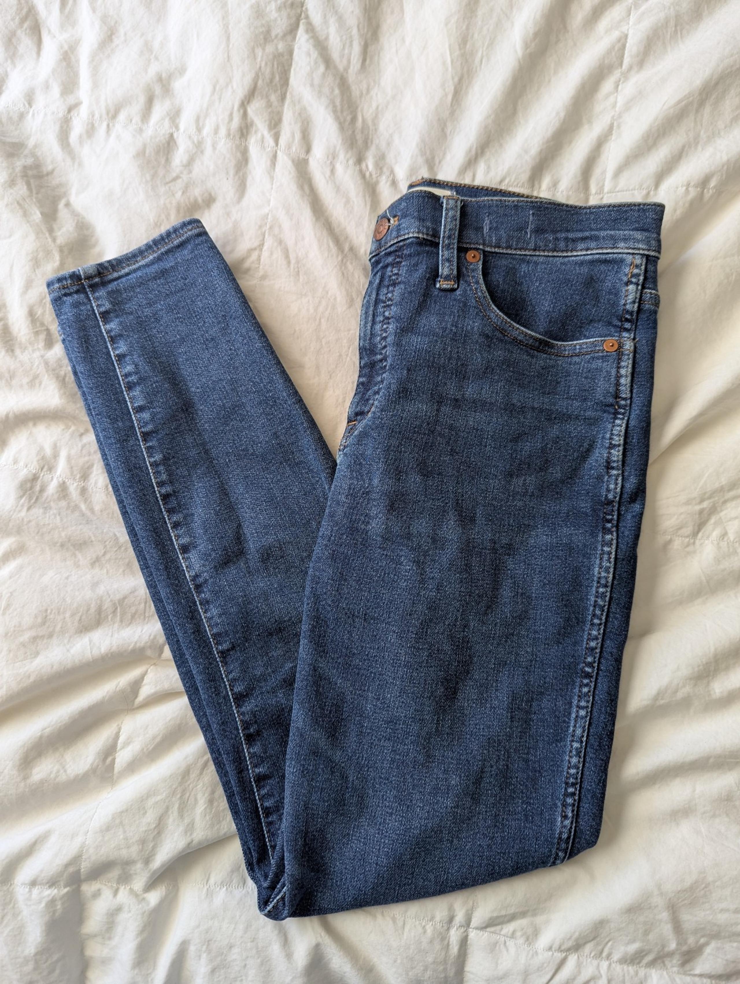 Women's Madewell 10" high rise skinny jeans, size 28p