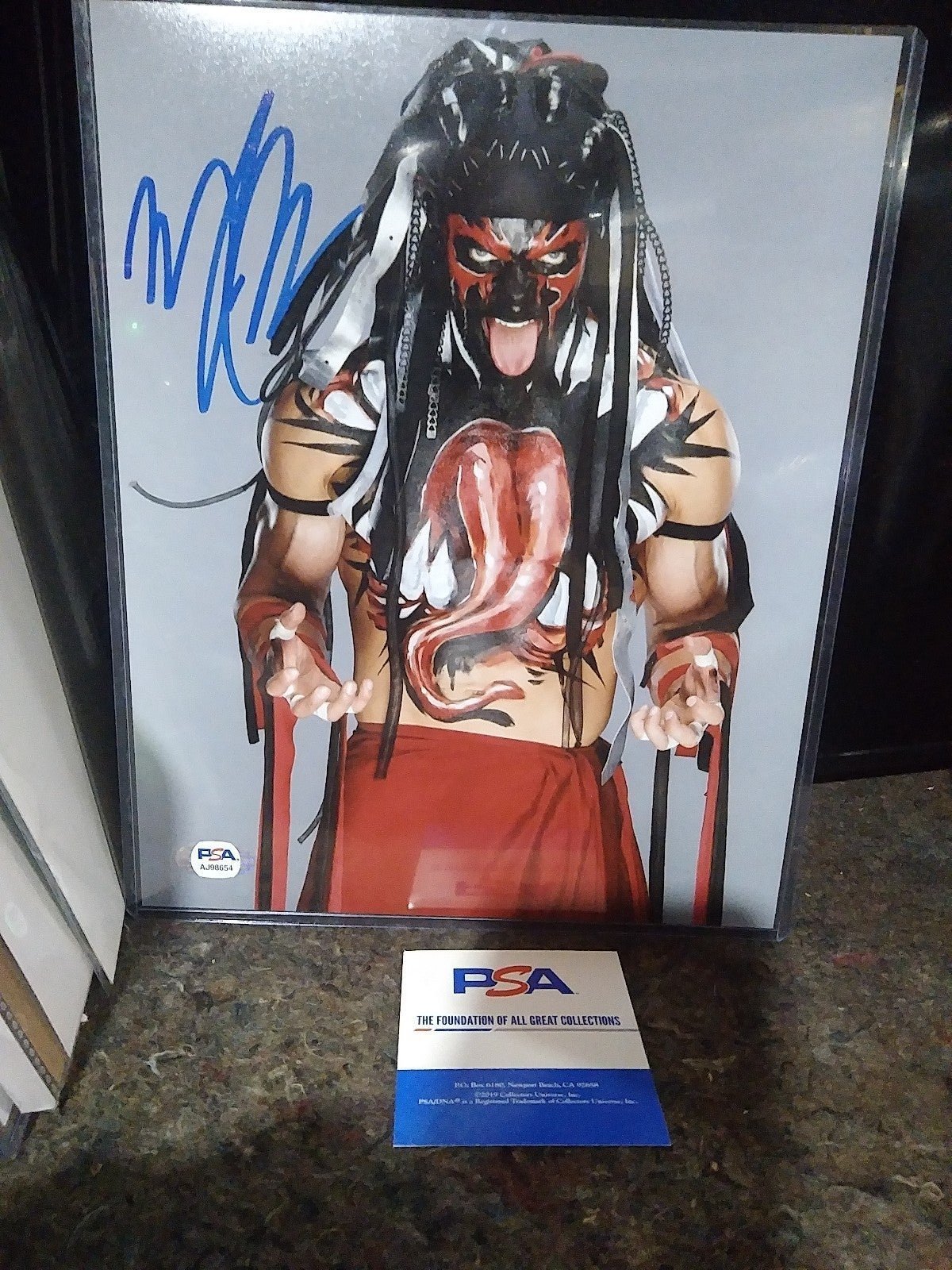 WWE NXT FINN BALOR AS THE DEMON SIGNED PHOTO PSA