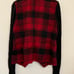 Michael Kors Red and Black Plaid Women's Sweater Jacket