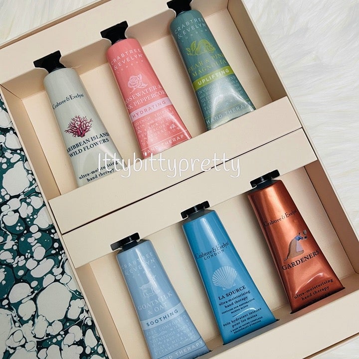 Crabtree & Evelyn Boxed Indulgent Winter Hand Collection Hand Therapy 6 Tubes