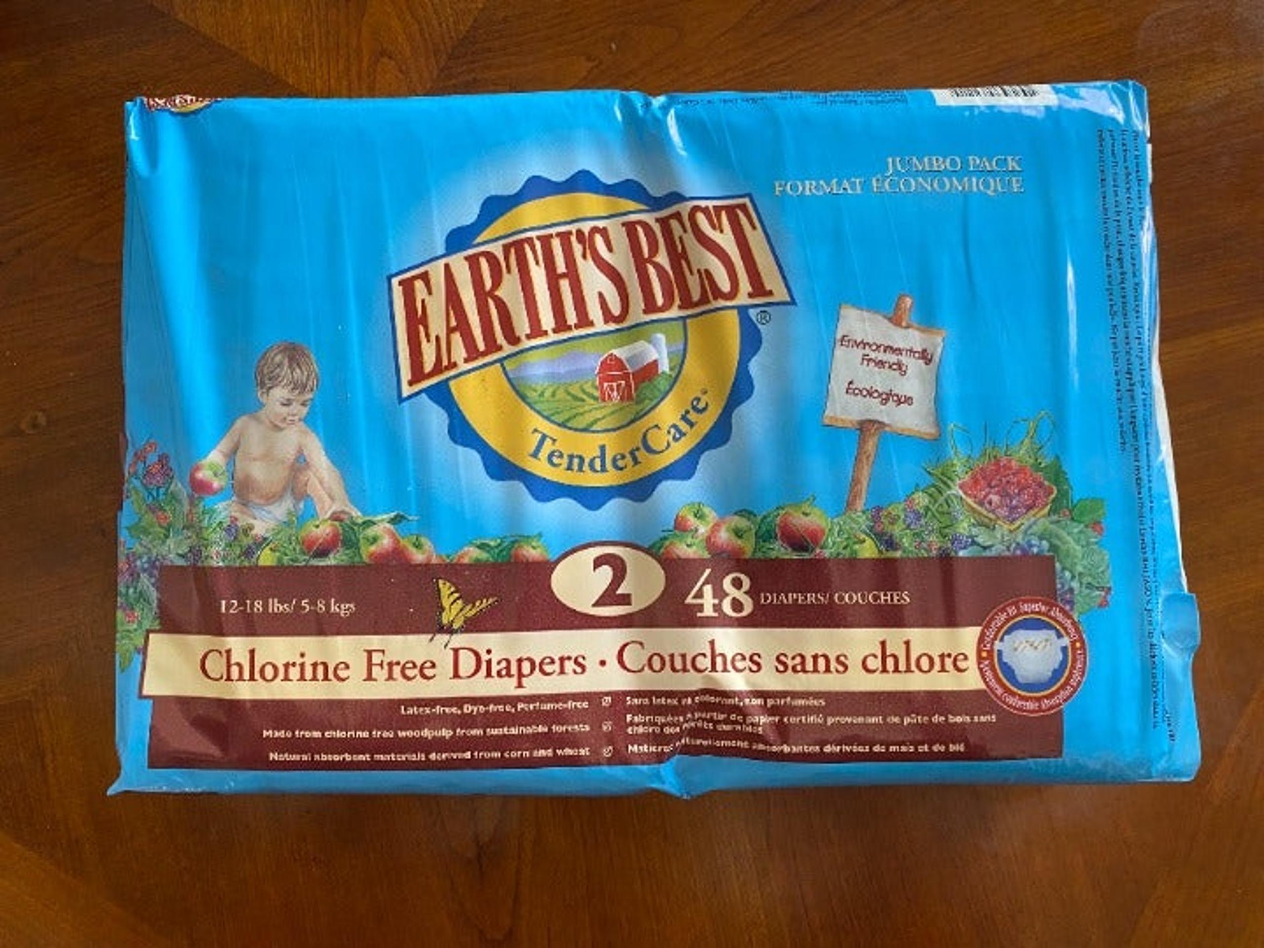 Earth's Best Diapers, Size 2, 48 Count