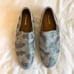 Trask Andi Perforated Metallic Suede Loafer Flats in Pewter Camo Size 9.5