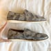 Trask Andi Perforated Metallic Suede Loafer Flats in Pewter Camo Size 9.5