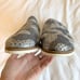 Trask Andi Perforated Metallic Suede Loafer Flats in Pewter Camo Size 9.5