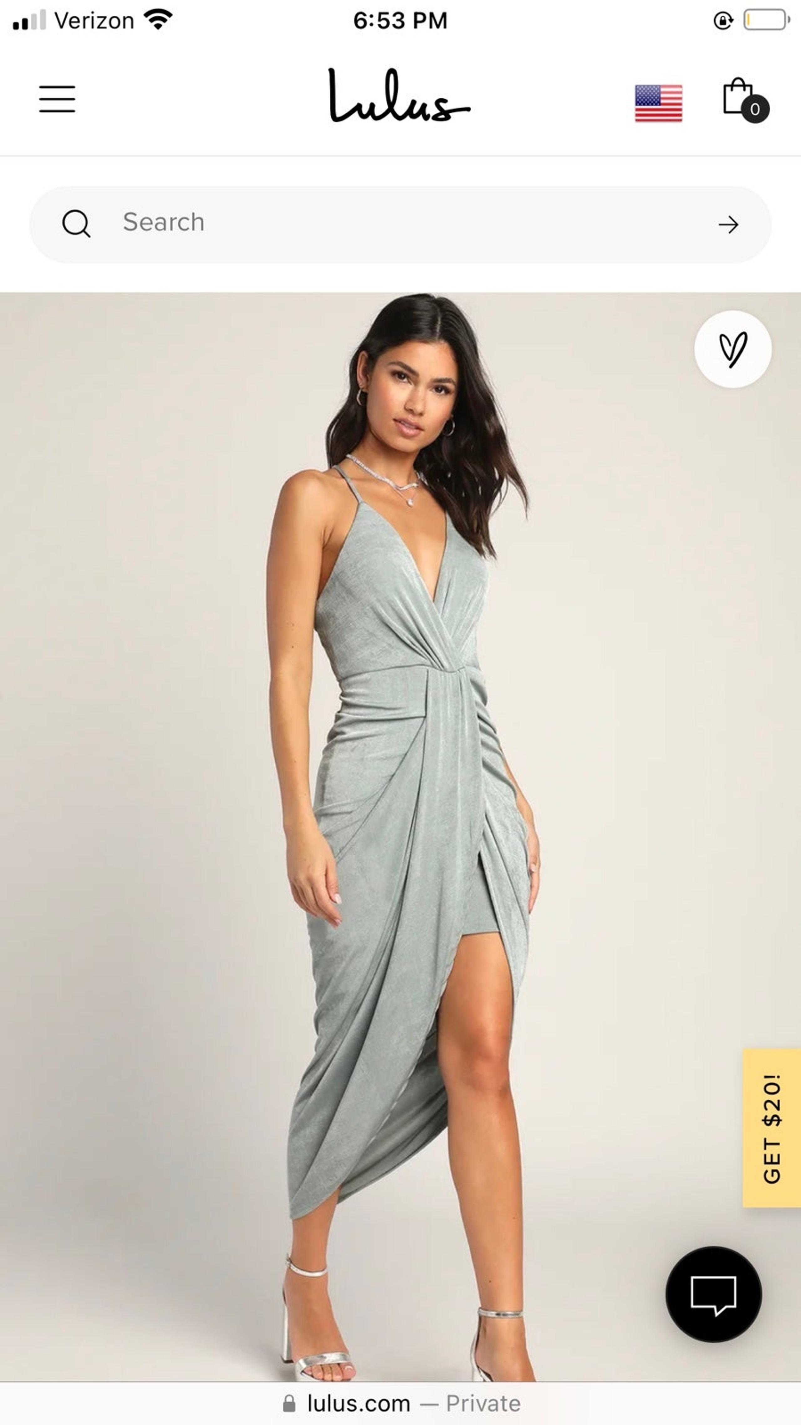 Lulus NWT Surplice Blue Midi Dress- Size XL