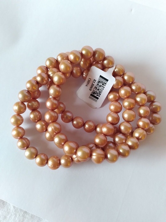 Caramel Cultured Freshwater Pearl Stretch Bracelet Set Of 4
