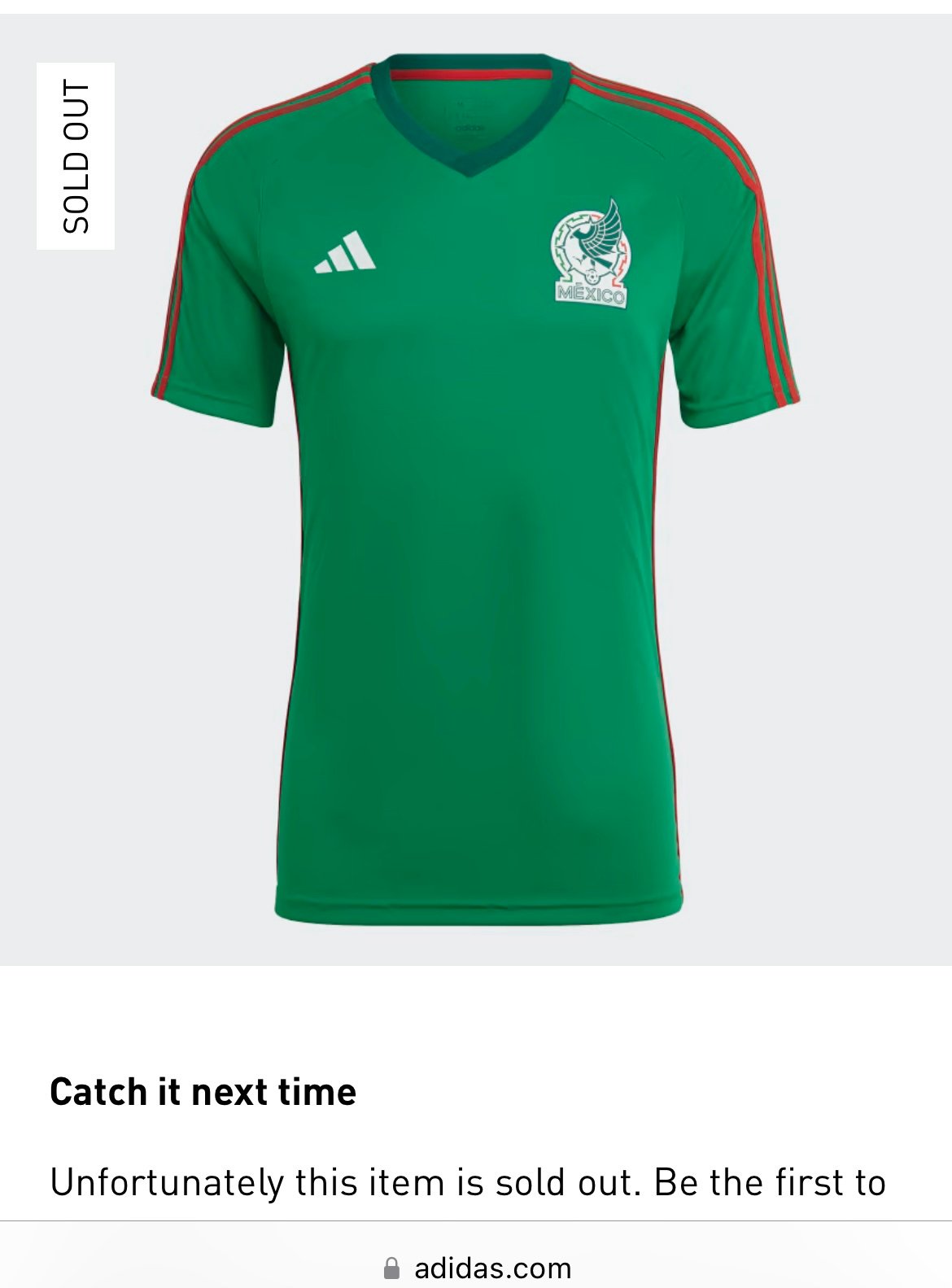 Adidas Performance Aeroready Mexico 2022-23 Youth XL Home Jersey