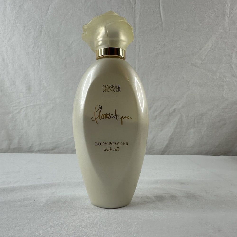 Vtg Marks & Spencer M & S Florentyna Body Powder 150g With Silk Partial Look
