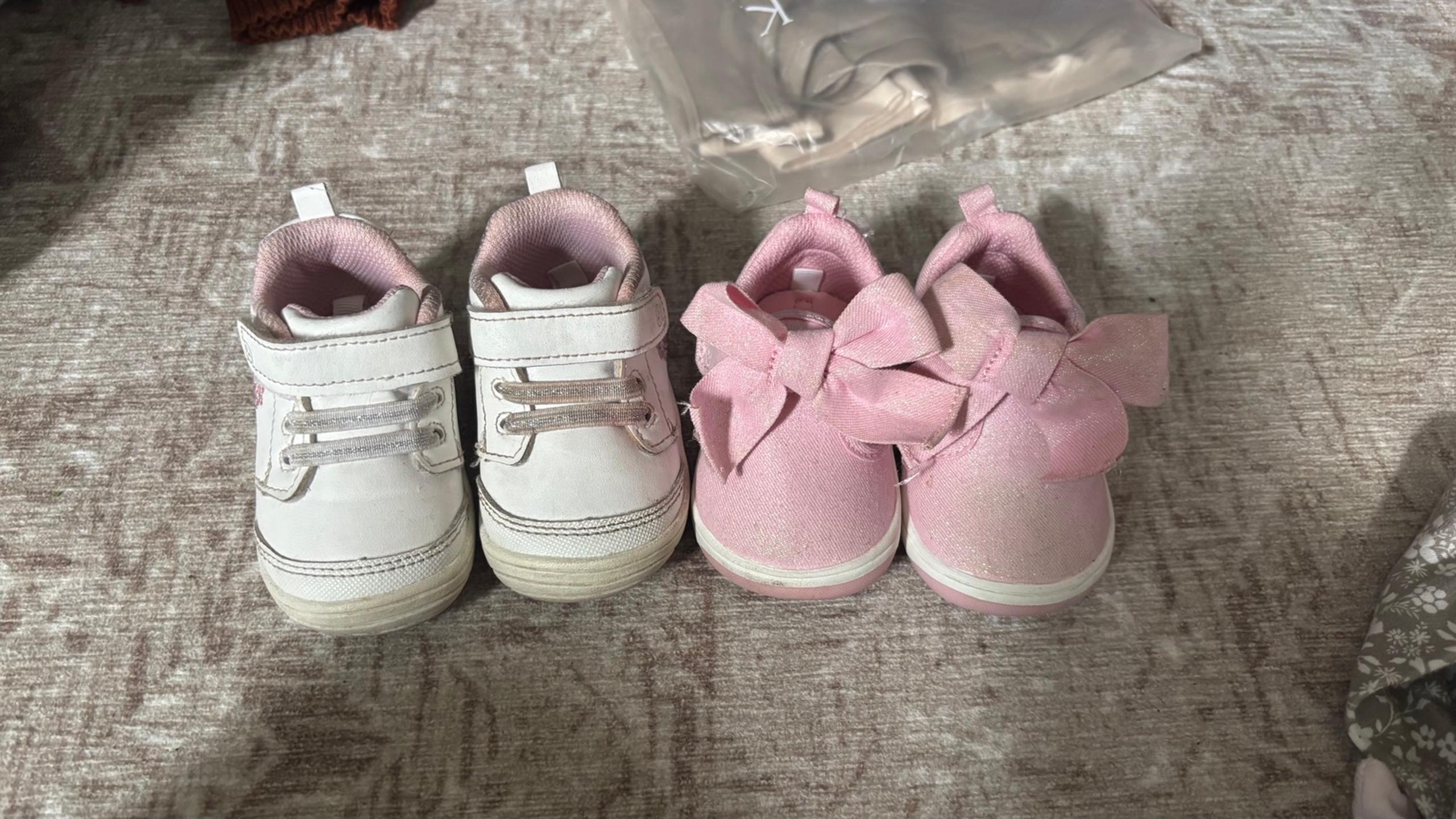 Baby girl stride ride pink shoes lot of 2 - Stride Rite