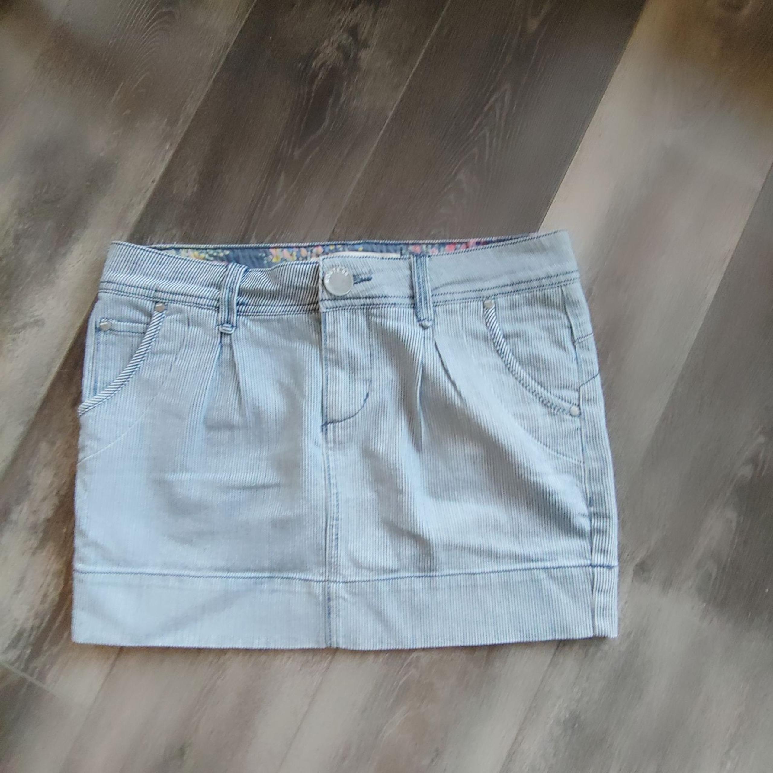 Route 66 Striped Denim Mini Skirt Size 5