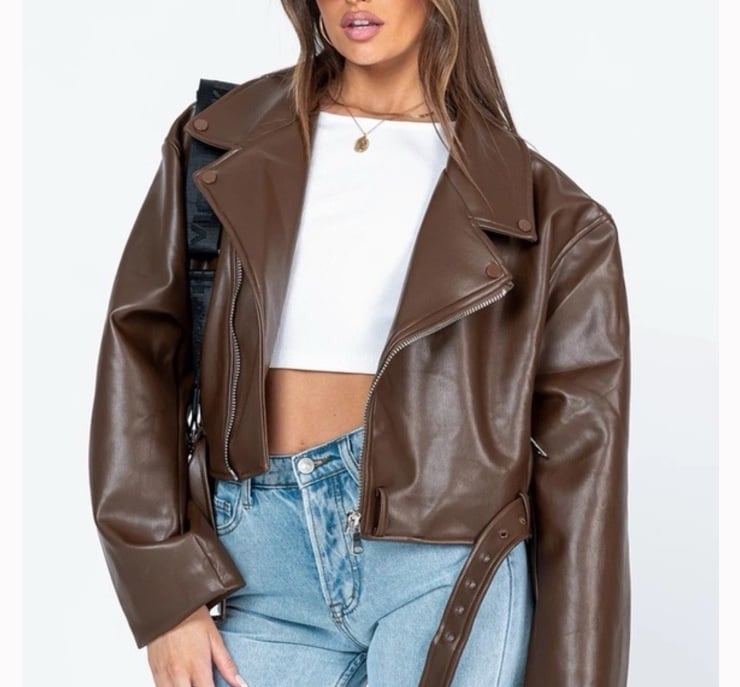 Lioness Staten Leather Jacket (brown)