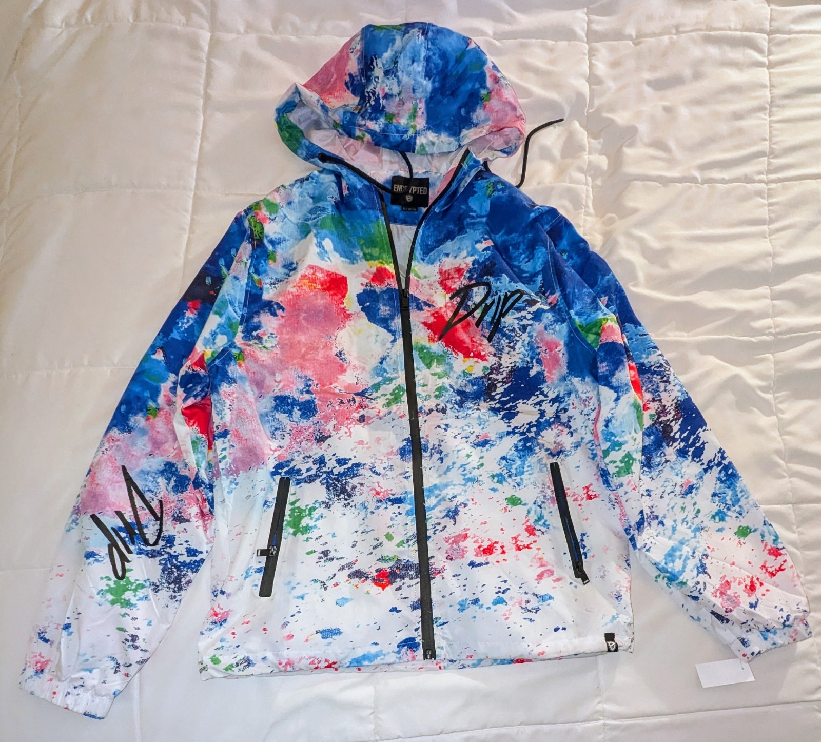 Big Men's 4X Multicolored Drip Windbreaker