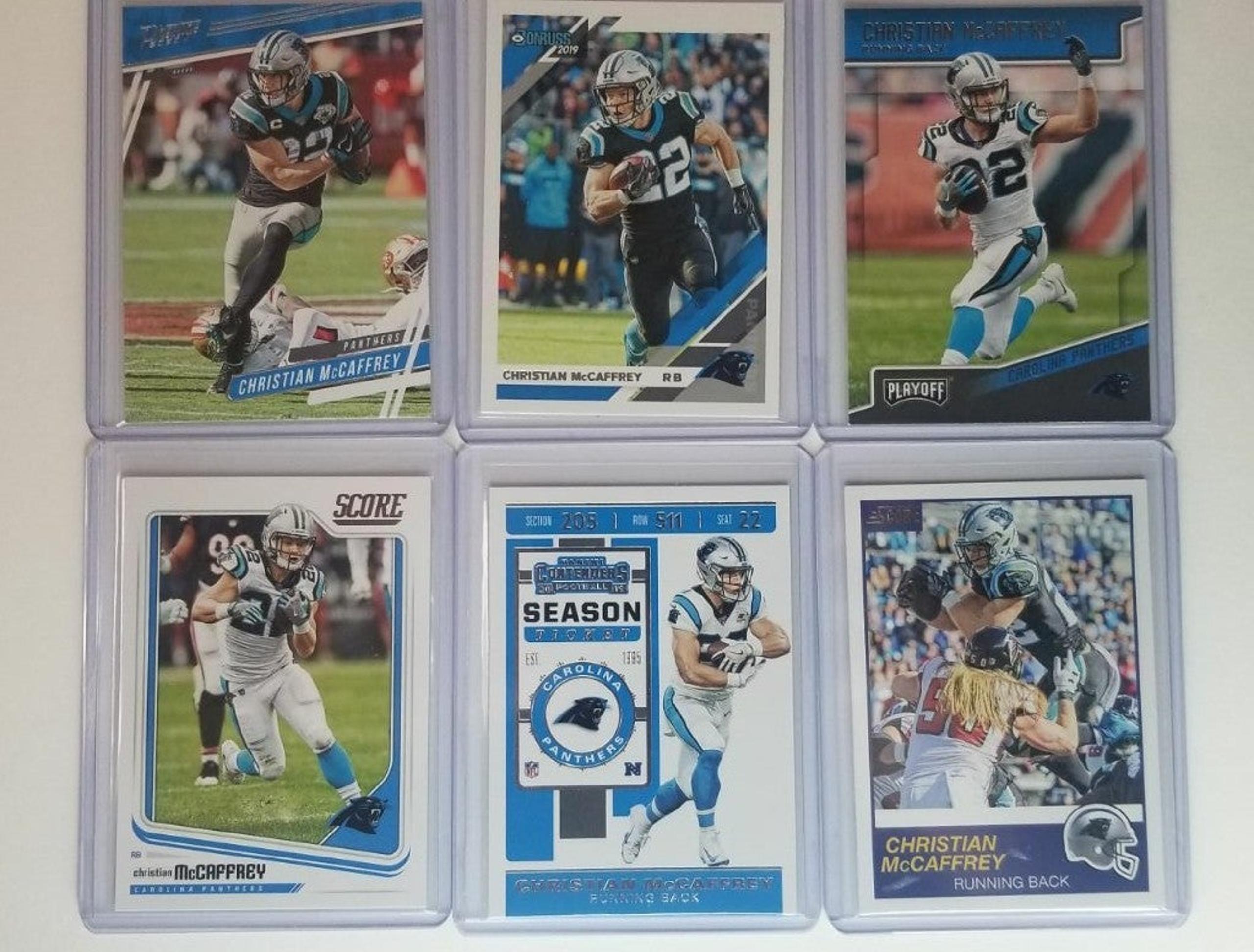 Christian McCaffrey 6 Trading card lot