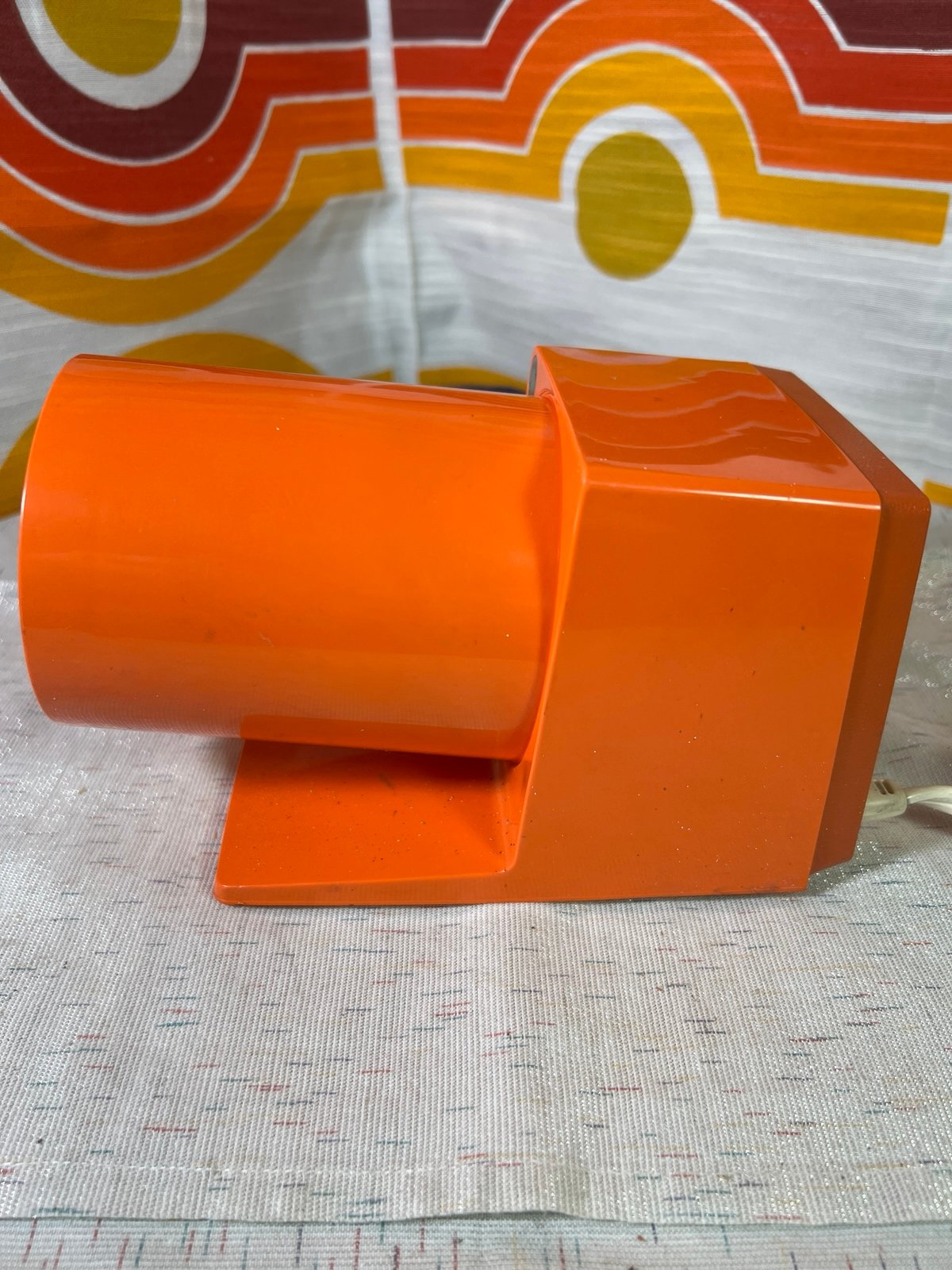 Vintage RARE Space Age Orange Architect, Artist or Designer Pencil Sharpener