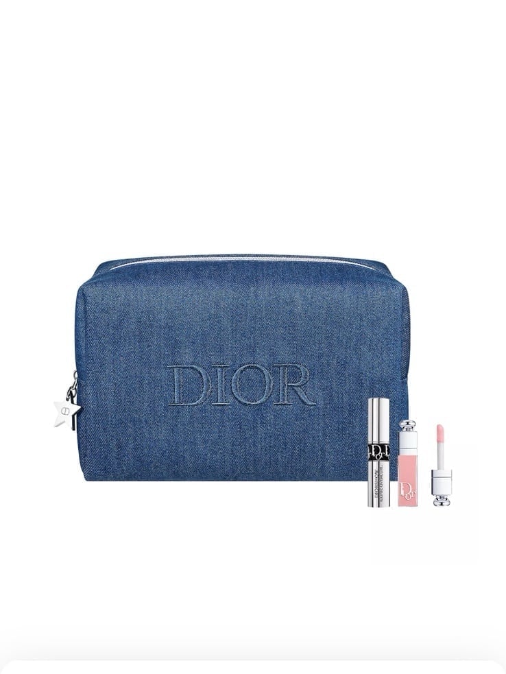 Dior Denim Make up Pouch With Dior Make-Up