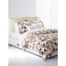 LAUREN RALPH LAUREN Corrine Tonal Leaf 3P KING COMFORTER SET FLAX CHOCOLATE