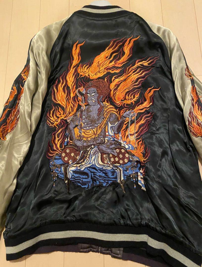 Excellent Condition SATORI Sukajan Fudo Myoo Black Silver L