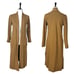 J. Jill Sweater Long Cardigan Open Front Pockets Tobacco Brown Women’s Size XS