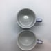 Denby Langley Biarritz Blue Stoneware Flat Cup & Saucer Set England Discontinued