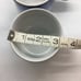 Denby Langley Biarritz Blue Stoneware Flat Cup & Saucer Set England Discontinued