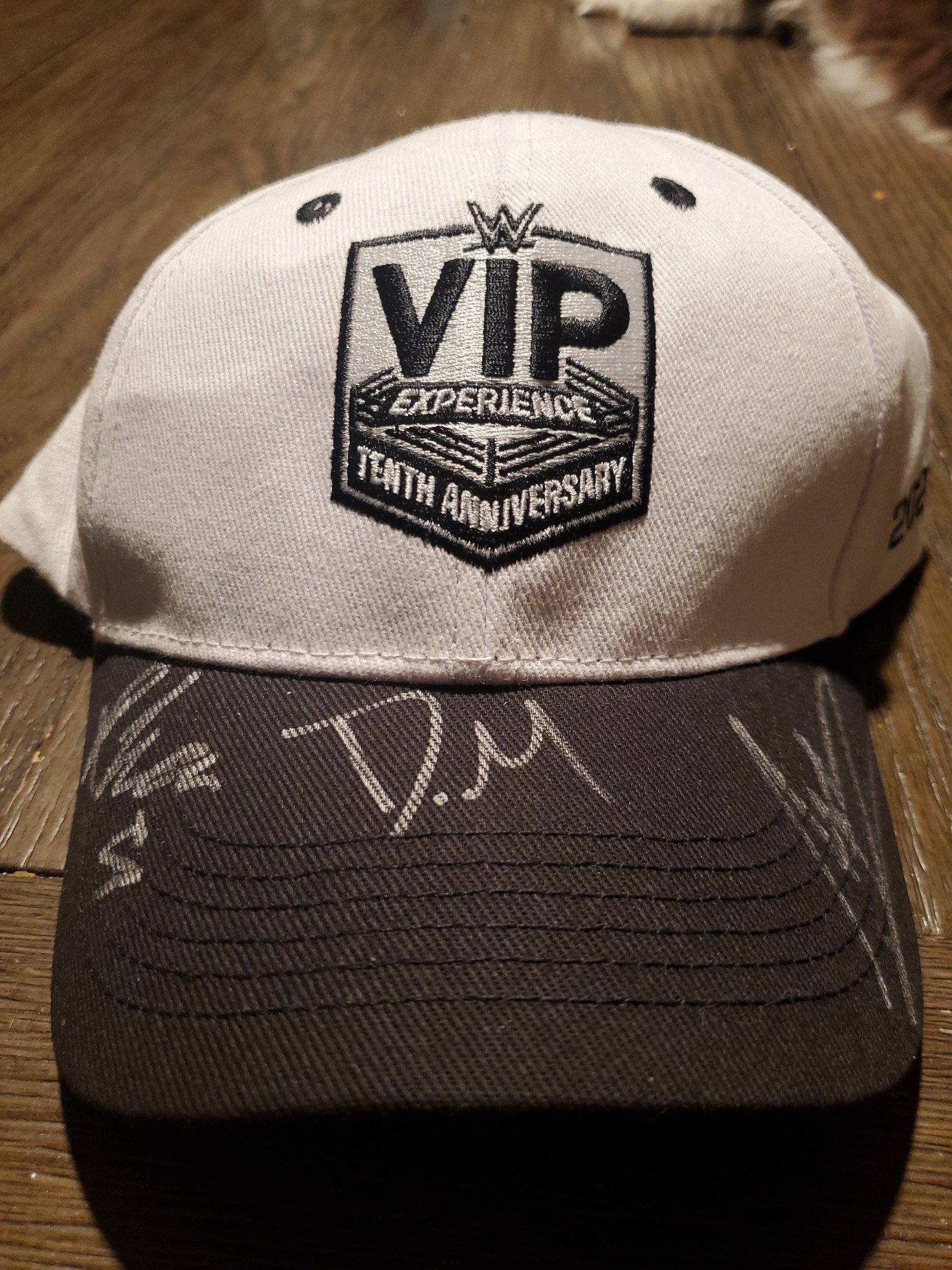 WWE VIP EXPERIENCE HAT SIGNED BY RHEA RIPLEY DIRTY DOM & AJ STYLES