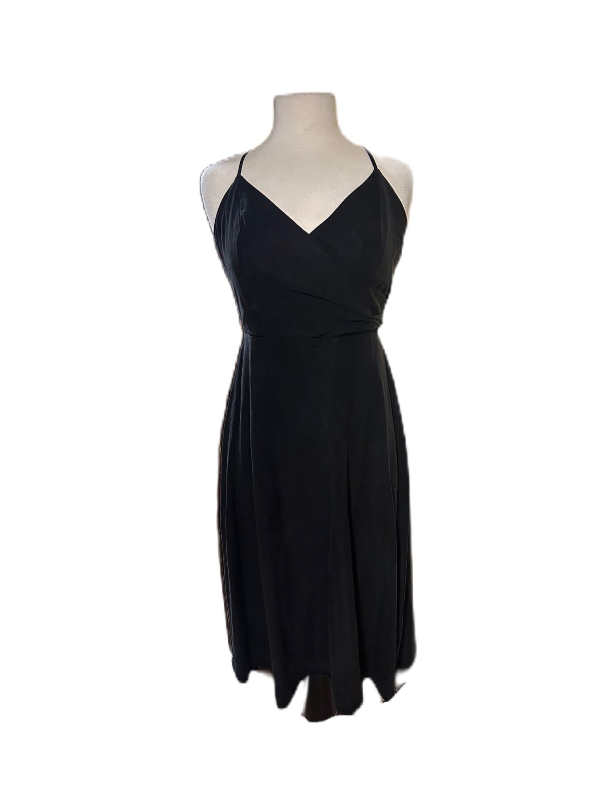 Classic Black Dress Sz S Babydoll Midi Sexy Gothic Dark Romantic Cottage Beachy
