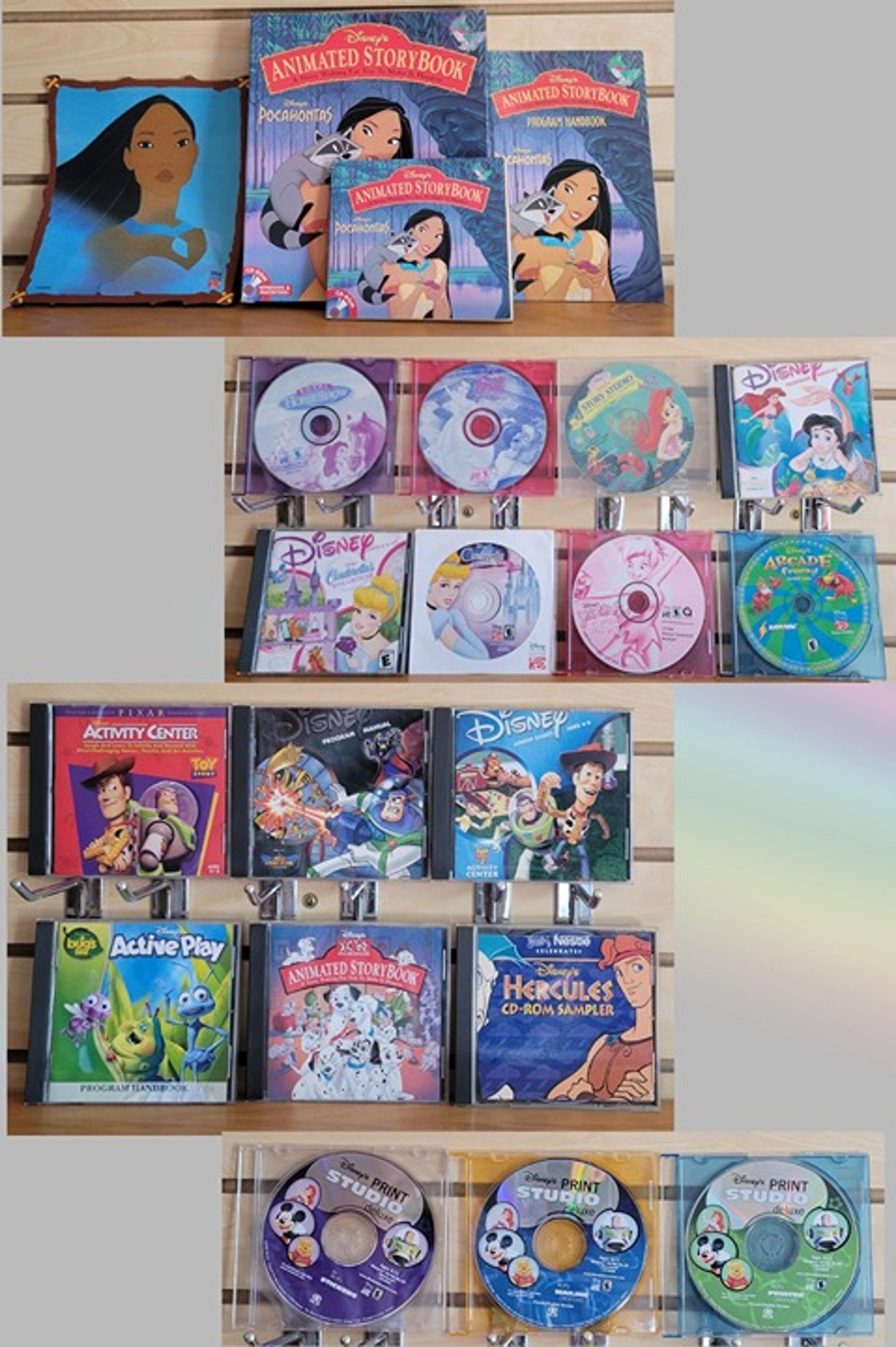Disney CD-Rom Games (12), Animated Storybooks (2) & Print Studio (3)