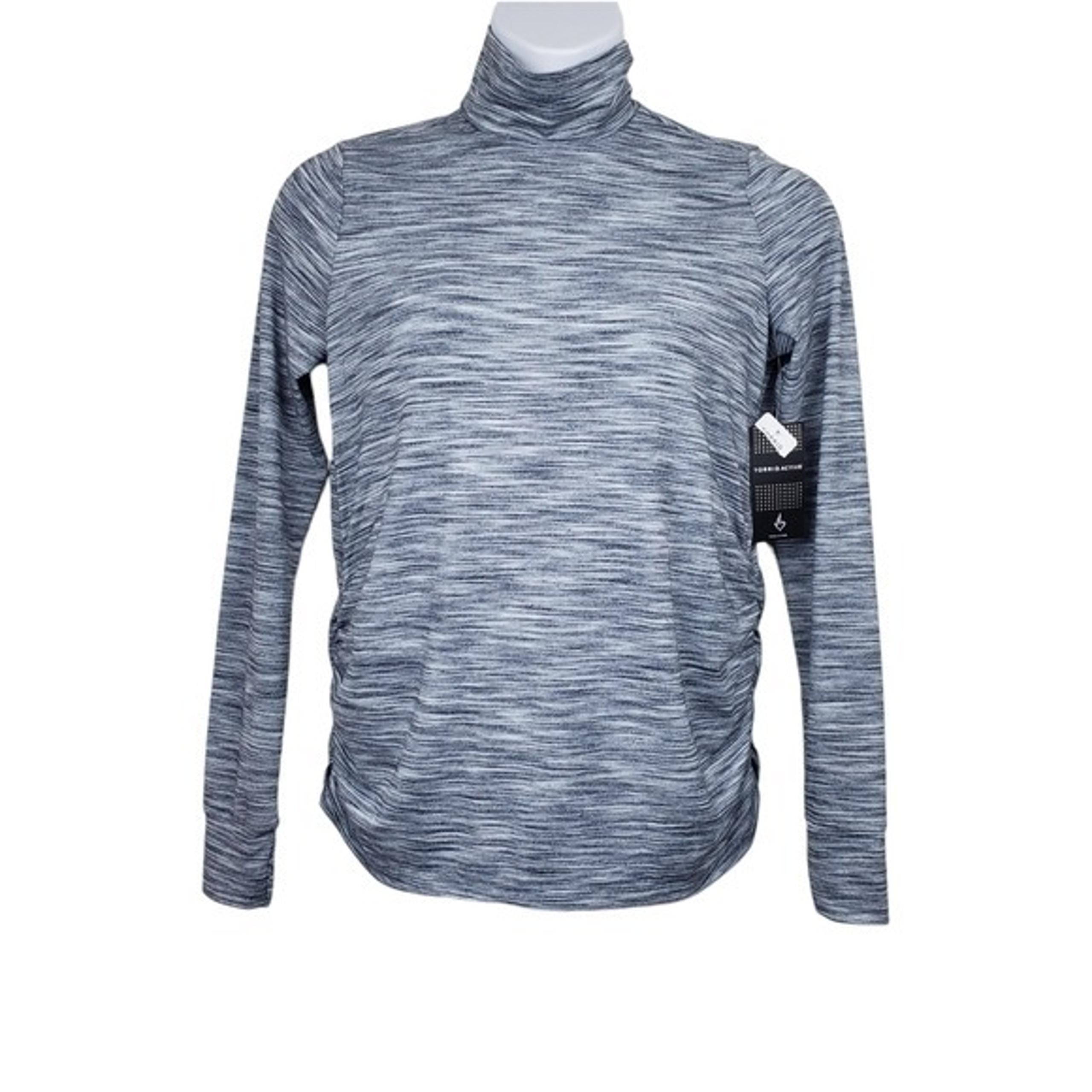 Torrid Womens Long Sleeve Heather Grey Lyocell Active Turtleneck Tee Size 10 NWT