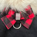 Susan Lanci Faux Fur Lining with Red Nouveau Bow (S)