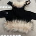 Susan Lanci Faux Fur Lining with Red Nouveau Bow (S)