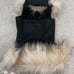 Susan Lanci Faux Fur Lining with Red Nouveau Bow (S)