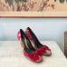 Casadei Velvet Bow Printed Heels Size 8.5 EUC