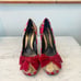 Casadei Velvet Bow Printed Heels Size 8.5 EUC