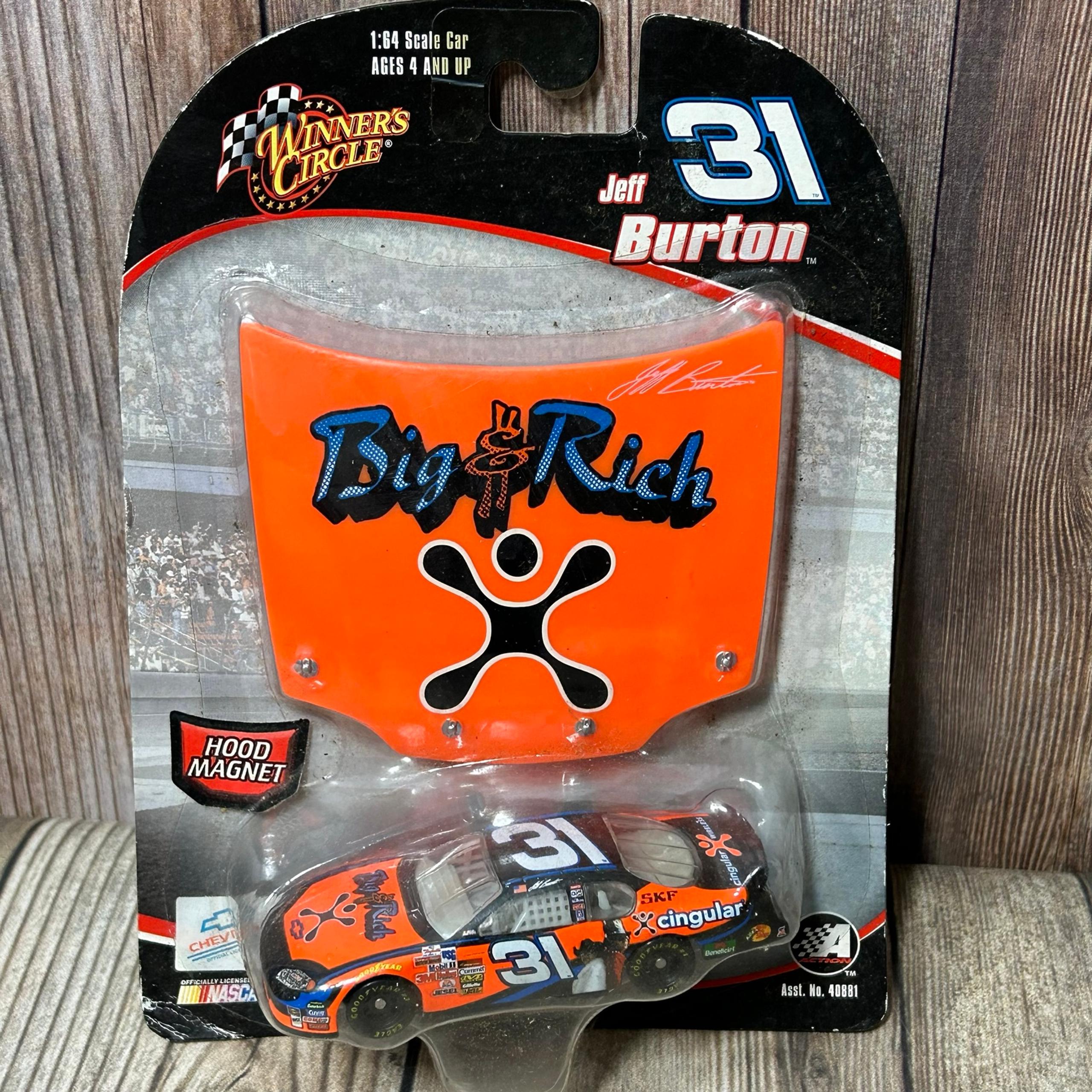 Winners Circle Jeff Burton Big & Rich Cingular Wireless 1/64 Diecast with Hood