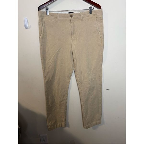 J. Crew L0719 770 Straight-fit chino pant in stretch Khaki 35x32