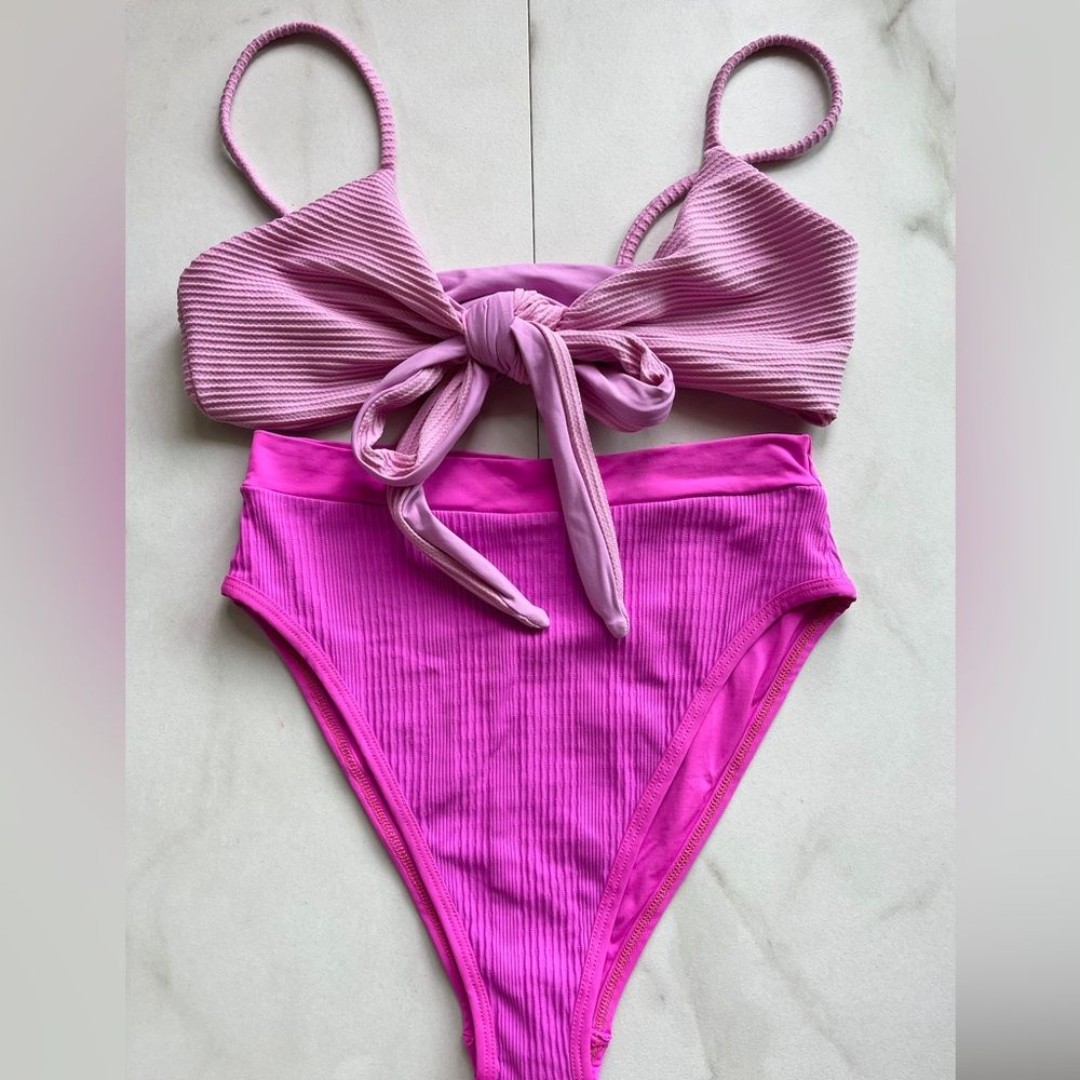 New l*spqce Chloe wrap lilac purple top frenchi magenta bitsy bottom