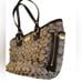Coach Signature Coach Brown Print Shoulder Bag