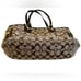 Coach Signature Coach Brown Print Shoulder Bag
